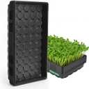 MIXC 10 Pack 1020 Seed Starter Trays, Extra Thick Heavy Duty Trays - No Holes, No Leak, Reusable Propagation Flats for Microgreens, Seedlings, Plant Germination, Fodder and Transplant (Black)