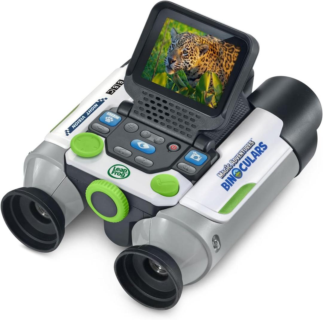 LeapFrog Magic Adventures Binoculars with Screen Capture, Night Vision for Kids Ages 4 and up, White