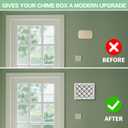 Doorbell Chime Cover Box Only, Modern & Decorative Covers for Indoor Chimes, Universal Fit for any Door Bell - White Aesthetic Wooden Design - Easy to Install with included Screws
