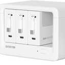 Gitryin 12-in-1 Desktop Charging Station with 3 Retractable Type-C Chargers and 1 Lightning Charger, 40W USB-C Power Strip with 33.5in Cable, Extension Cord with 1020J Surge Protection for Home Office