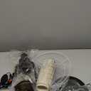 Suraielec Farmhouse Floor Lamp with Night Light, Rustic Standing Lamps for Living Room, Beige Linen Drum Lampshade, Oil Rubbed Bronze Finish, Traditional Floor Lamps for Bedroom Home Decor,Foot Switch