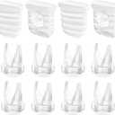 12PCS Duckbill Valves Silicone Diaphragm for Nuliie Breast Pump, Compatible with Lansinoh Discreet Duo/Motif Aura Glow Replacement Pump Parts S32 Accessories (8pcV+4pcD)