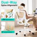AreShark Office Chair - Ergonomic Desk Chair Breathable Mesh Chair with 2D Headrest & Adjustable Lumbar Support - Executive High Back Rolling Swivel Computer Gaming Chair with Wheels Flip-up Armrests