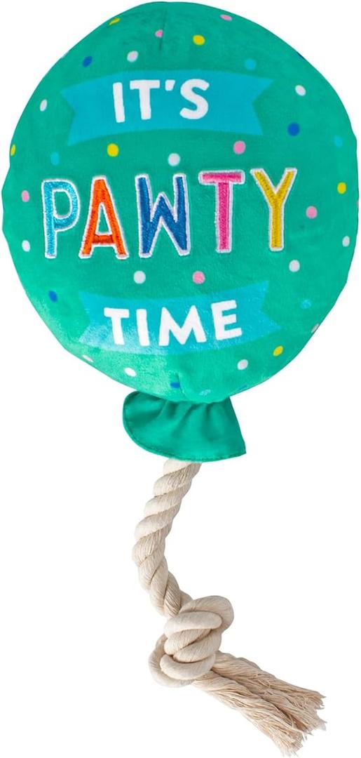 Fringe Studio Plush Dog Toy, I Pawty, You Pawty, Pet Shop Collection (314210)