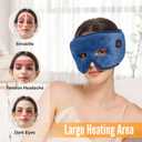 Heated Face Mask for Sinus Pressure, Cordless Sinus Mask with 3 Temperature Modes, 2500mAh Rechargeable Face Heating Pad, Sinus Pressure Relief with 15 Minutes Auto-Off(Blue)