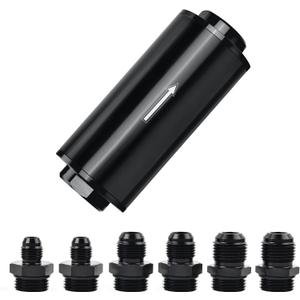 EVIL ENERGY 40 Micron Fuel Filter Inline with 6AN 8AN 10AN Adapter Universal 60MM