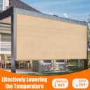 90% 10x30ft Sun Shade Cloth for Outdoor Deck Backyard Patio Garden Pergola Cover Canopy Beige