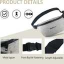 Fanny Pack & Crossbody Bag for Men Women, Fashion Waist Packs Adjustable Belt Bag for Sports, Workout, Traveling, Jogging, Hiking Hands-Free Carrying All Phones (Style 02, Linen Gray)
