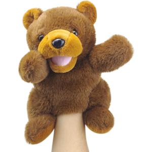 Hand Puppets Bear Puppet,10" Animal Hand Puppets for Kids, Hand Puppet for Toddlers 1-3 and Kids with Movable Mouth,Sloth Stuffed Animal Plush Puppets Toy Gift for Interactive Storytelling