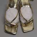 DREAM PAIRS Women's kitten Low Strappy Lace Up Heels Open Square Toe Thong Ankle Strap Heels Sexy Fashion Comfort Dress Shoes Party Sylvestra Pumps Heeled Sandals (9.5)