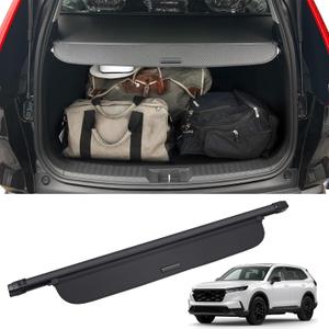 ZXMOTO Cargo Cover Compatible with Honda CRV 2023 2024 2025 with Carbon Fiber Texture Retractable Type Retractable Rear Trunk Security Cover Shielding Shade Accessories