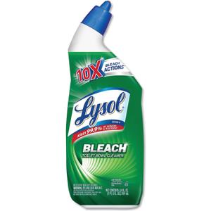 Lysol Bleach Toilet Bowl Cleaner, (9X24oz), 10X Cleaning Power