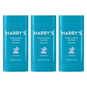 Harry's Mens Deodorant Antiperspirant, Odor & Sweat Control Antiperspirant for Men - Stone Scent, 3 Count