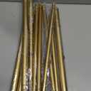 Double Curtain Rod 84 to 120 Inch, Gold Long Dual Curtain Rods with Decorative Aluminium Twisted Cage Finial, 1 Inch Adjustable Heavy Duty Telescopic Spliced Window Treatment Rods, All Metal