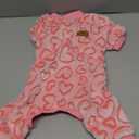 XPUDAC Dog Pajamas Heart Fleece Dog Sweater Winter Puppy Clothes for Large Dogs Girl Pet Holiday Clothes Doggie Outfits for Valentines Day, XL, Pink