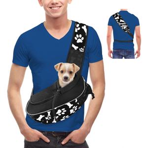 Small Dog Sling Carrier Puppy Sling Travel Cat Carrier Dog Carrying Bag Pet Carrier for Small Dogs Below 5 lbs Pet Supplies Cute Black