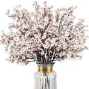 HIAGROW Babys Breath Artificial Flowers, 8 Bundles White Real Touch Fake Flowers Silk Flowers Bulk for Vase Home Office Wedding Spring Indoor Outdoor Centerpiece Table Party Decorations