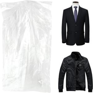 Pack of 100 Garment Bag, Transparent Suit Bag,Clothing Dust Cover, Gown and Dress Storage Bag 60  90 cm