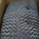 KSIIA Washable Dog Bed Deluxe Plush Dog Crate Beds Comfy Kennel Pad Anti-Slip Pet Sleeping Mat for Large, Jumbo, Medium, Small Dogs Breeds, 35" x 23", Dark Grey