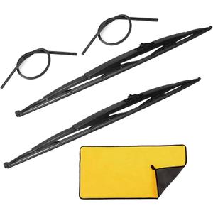 28 Inch Wiper Blade RV Pair or Motorhome rv windshield wipers 12mm 9mm J Hook With And 2pcs Rubber Wiper Blades Refills 28"/28"