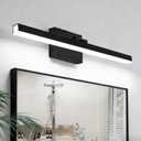 IZORRO Modern Bathroom Vanity Light 24 inch, Rotatable, 16W Dimmable Led Bathroom Light Fixture Over Mirror, Black Vanity Light Bar (Cool White 6000K)