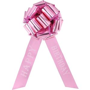 Happy Birthday 14 Inch Big Bow,1Pcs Big Bow for Present,Big Gift Bow for Appliances,Bikes,Table Decorations and Party Events Decoration(pink)