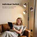 LED Tree Floor Lamp, 2500LM Super Bright Standing Lamp with Remote & Touch Control, 4 Color Temperatures, 3 Rotatable Lights, Modern Dimmable Floor Lamps for Living Room Bedroom Office