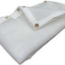 (White) Super Heavy Duty Mesh Tarp Net Sail Sun Shade Awning and Fence Screen Patio and Canopy Cover (6' x 8') Finished Size 5'.6 X 7'.6