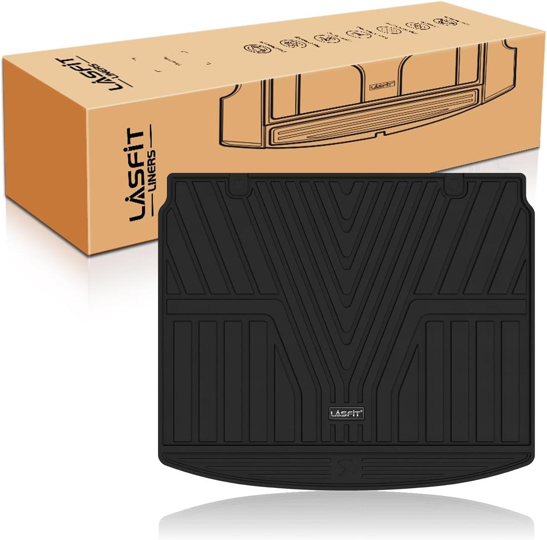 LASFIT Cargo Liner for Honda CR-V 2023 2024 2025 2026 (Include Hybrid Models) All Weather TPE Car Trunk Mat (Upper Position), Cargo Only Black