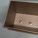 2Pack Bread Loaf Pan with Lids  1 LB Dough Capacity, Non-Stick Carbon Steel Pullman Loaf Pan for Homemade Sandwich and Sourdough Bread, Corrugated Toast Mold Gold