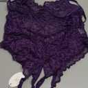 Avidlove Teddy Lingeries for Women Floral Lace Bodysuit Hollow Out One Piece Mini Babydoll Nightgown (Purple, XX-Large)