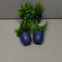 Der Rose 4 Pack Fake Plants Small Artificial Plants in Blue Pots Faux Plants Indoor for Home Kitchen Table Blue Bathroom Decor Accessories