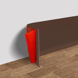 Vinyl Wall Base Baseboard Molding Trim 6" Flexible Self Adhesive Rubber Wall Base Moulding Trim Peel and Stick Design, 6 Inch x 40 Feet, Brown