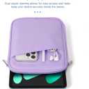 Dadanism 8-9 Inch Tablet Sleeve Bag Carrying Case for iPad mini 7th/6th 8.3", iPad mini 7.9", Galaxy Tab A7 Lite/A9 8.7", Remarkable Paper Pro Move 7.3" 2025, Tab M8 8", Tab M9 9", Grey Purple