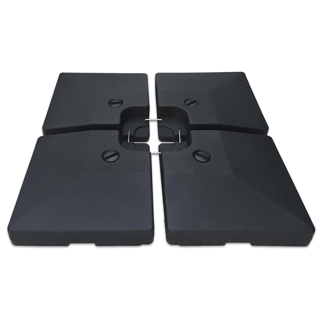 C-Hopetree 4 Piece Heavy Duty Base Weights Stand for Offset Cantilever Outdoor Patio Umbrella, 356 lb with Water and Sand Mixed, Black