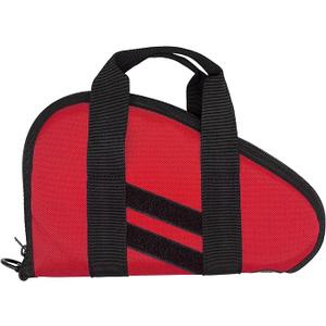 EASY BW Soft Pistol Case, Handgun Pistol Rug With Handle For Shooting, Hunting and Range Sports, Black Red