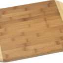 Lipper International Bamboo Wood Two-Tone Kitchen Cutting and Serving Board, Large, 15-3/4" x 11-3/4" x 3/4"
