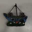 Raeasily Fish Tank Decoration Aquarium Accessories,Shipwreck Decor,Resin Material Sunken Ship Decorations for Fish Favors, Multi, 10 * 10