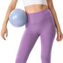 High Waisted Leggings for Women 25"/28" Inseam with Pockets Tummy Control Buttery Soft Yoga Pants (Purple)
