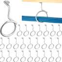 Blulu 25 Pcs Bridle Rings for Low Voltage Wire and Cable 2 Inch Screw Mount Bridle Rings for Mount Cat 6 or Cat 7 Cable on Wood Concrete and Brick Surface