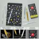 10 x Gold Silver White Gel Pens, 5 Pack, 1 mm Extra Fine Point 3 Colors Gel Ink Pens Set, Opaque White Archival Ink Pens for Black Paper Drawing, Sketching, Illustration, Card Making (Multicolor)