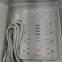 JouleLoom 6 FT Flat Plug Surge Protector Power Strip,11 Multiple AC Outlets with 6 USB Ports (2 USB C), 6 Feet Extension Cord, 1250W/10A, One Touch Switch Button, 17 in 1 Compact powerstrip-White