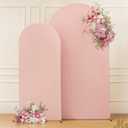 Pink Arch Backdrop Cover Set of 2 Dusty Pink Arch Cover 7.2 and 6ft Wedding Arch Cover Stretchy Backdrop Bridal Baby Shower Birthday Party Arches Stand Covers Spandex