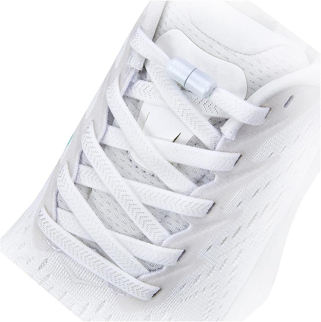 Anan520 Elastic Shoe Laces - Elastic No Tie Shoelaces for Adults & Kids Shoes (White)