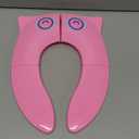 Portable Potty Seat for Toddler Travel - Foldable Non-Slip Potty Training Toilet Seat Cover for Girls, Baby Kids with Drawstring Bag (Pink Owl)