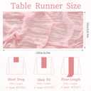 3 Pcs Light Pink Cheesecloth Table Runner, 35"120" Cheese Cloth Boho Gauze Rustic Sheer Table Runner, Table Decorations for Valentine'Day Baby Shower Birthday Wedding Bridal Holiday Home Decor