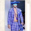 Funtery 3 Pieces Cowboy Cowgirl Costume Accessories Cowgirl Hat with Tiara Crown Heart Shaped Sunglasses Bandanas for Women Men Teens, Blue (Blue)