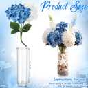 Yinder 6 Set Blue Wedding Flower Table Centerpieces Artificial Hydrangea Flowers Coastal Seashell Starfish Vase Table Decorations Blue White Floral Arrangement for Baby Shower Wedding Party Decor