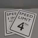 Set of 2 Pack, Race Car Birthday Decor, Speed Limit Sign, Fast Four, Race Car Birthday Party Decorations, 8×11 Wooden Play Sign with Stand, Let's Go Racing Party Supplies for Boy Race Fans - LP065