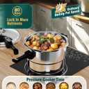 WantJoin Pressure Cooker Stainless Steel 4 Qt, Commercial Stove Top Pressure Cooker Pot Used for Pressure Foodie or Steaming, Compatible with Gas & Induction Cooker